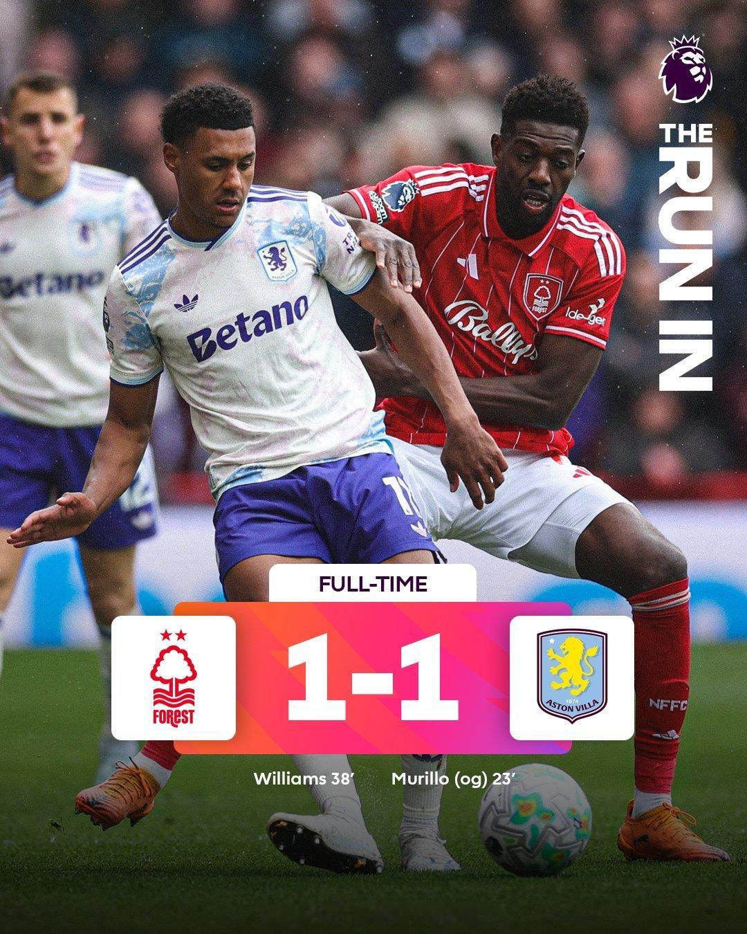 都忘了报这个比分！维拉丢分了曼联少赛一场还在第三