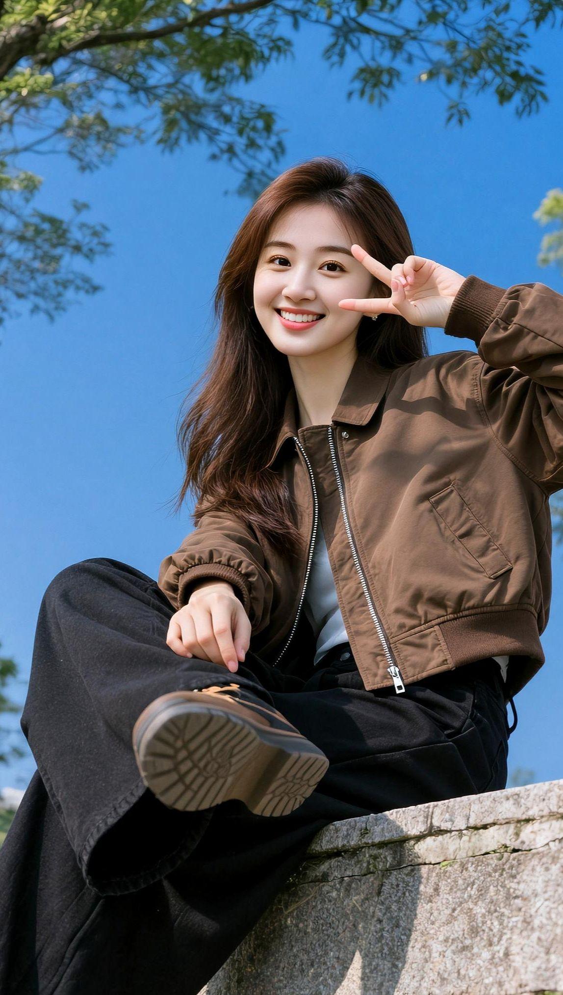 户外清新照 抖音ai创作 高颜值