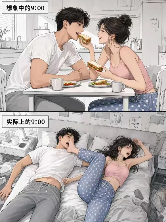 漫画画一个故事情侣情感万万没想到