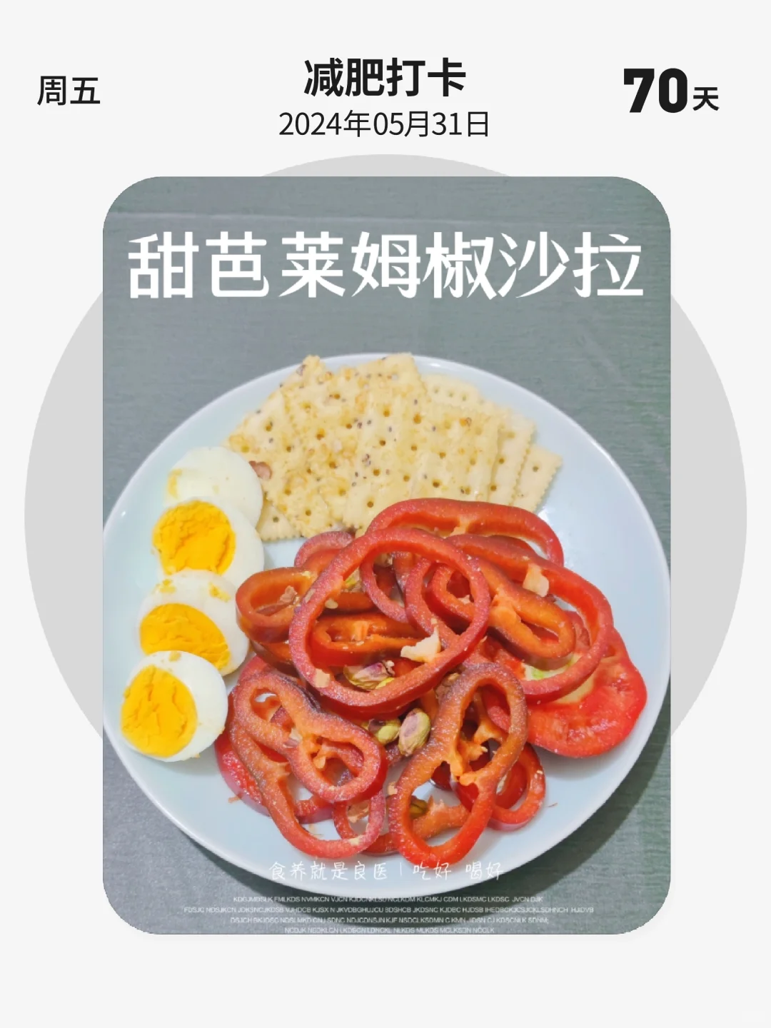 减肥打卡 | 第 70 天，CRD平衡膳食，沙拉