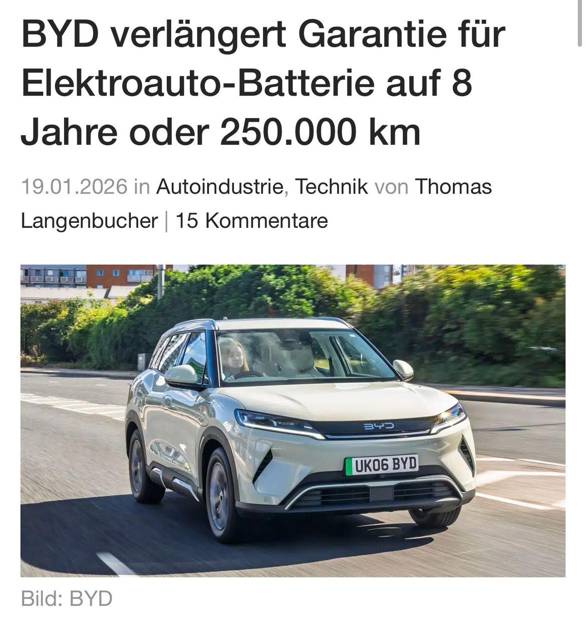 比亚迪电池保修又升级了！
比亚迪在欧洲市场宣布，刀片电池统一升级为 8 年 / 
