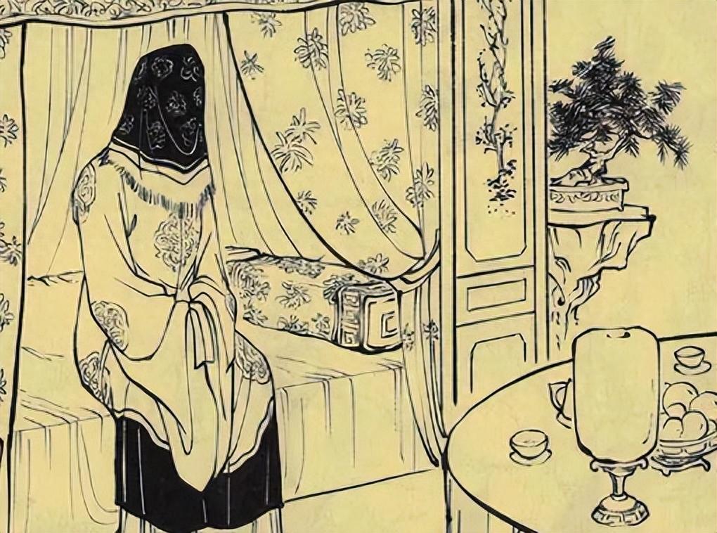 从前有个盐商，花1000两银子娶了个二婚的小妾。新婚夜，他开心地揭去女子的盖头时