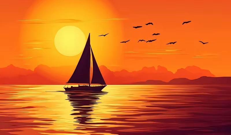 赤霞冠耸倚层云，
羽卷烟涛势绝伦。
昂首一声开混沌，
东海升起日一轮。