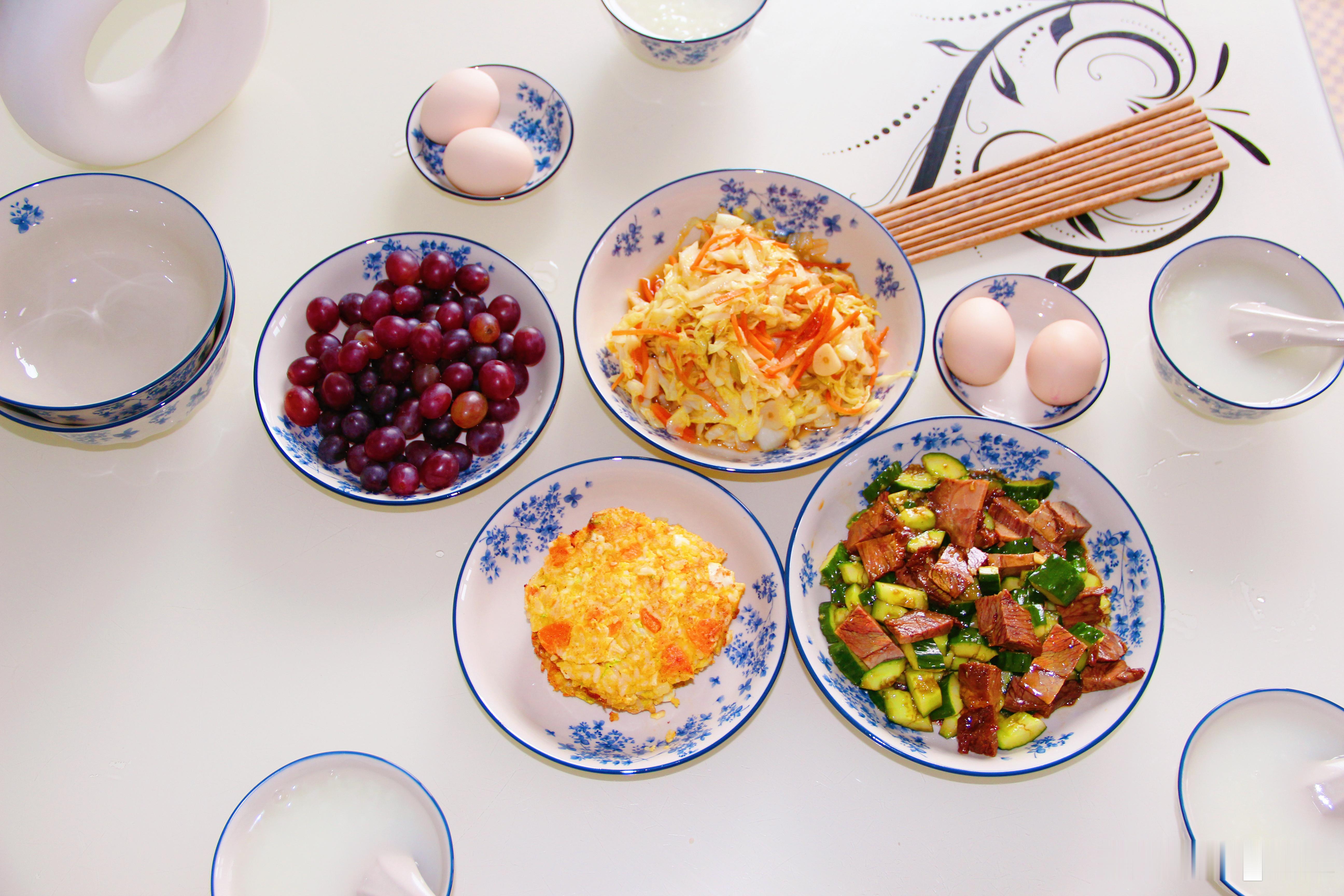 [送花花]日子不紧不慢，每天好好吃饭，享受生活，从吃早餐开始~简单的早餐搭配最近