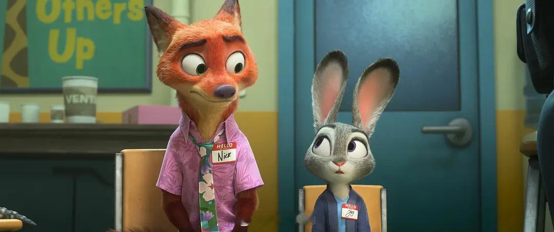 尼克朱迪 表白疯狂动物城 感觉自己付的不是电影票钱，是他俩的份子钱🦊🐰 