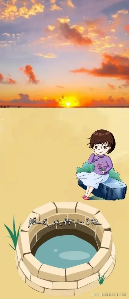 天空 女孩 一口水井，打一成语————
天空：图中夕阳西落的天空着实美哈
女孩：