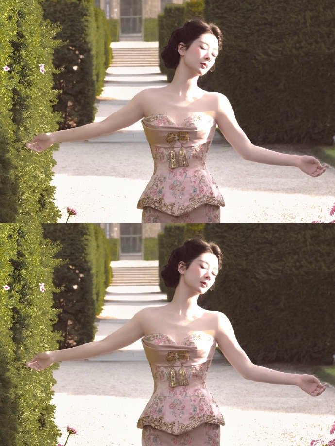 杨紫玉兰花开君再来 💜杨紫董竹君 等夕阳掉进了海里，我就背上你，去寻摸一池的星