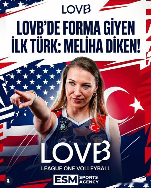 威武的官宣图！梅里哈加盟美国LOVB联赛。国际排坛动态女排