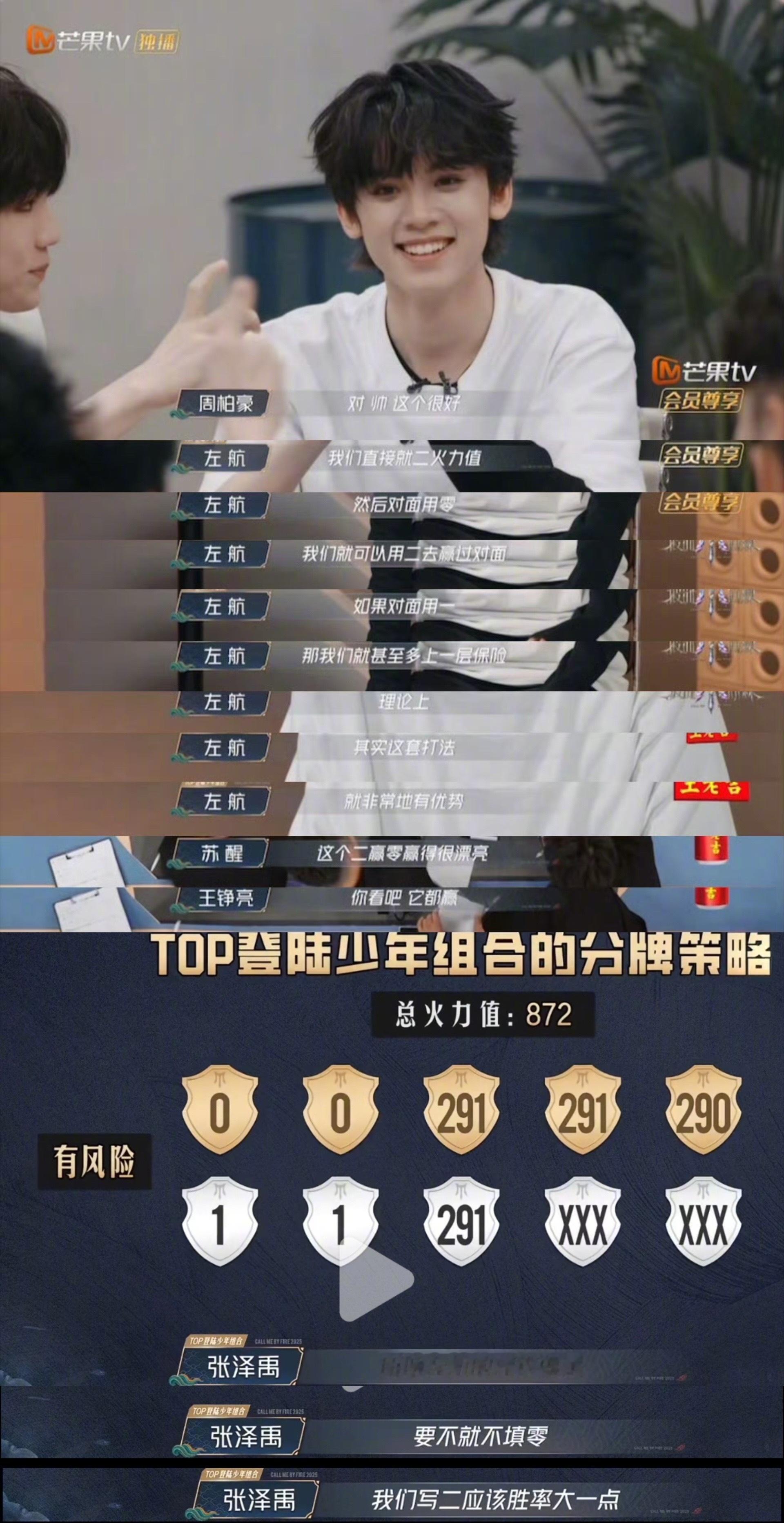 曝披荆斩棘5三公分组披荆斩棘越来越精彩了呀，今天真人秀里top在选歌环节左航1分