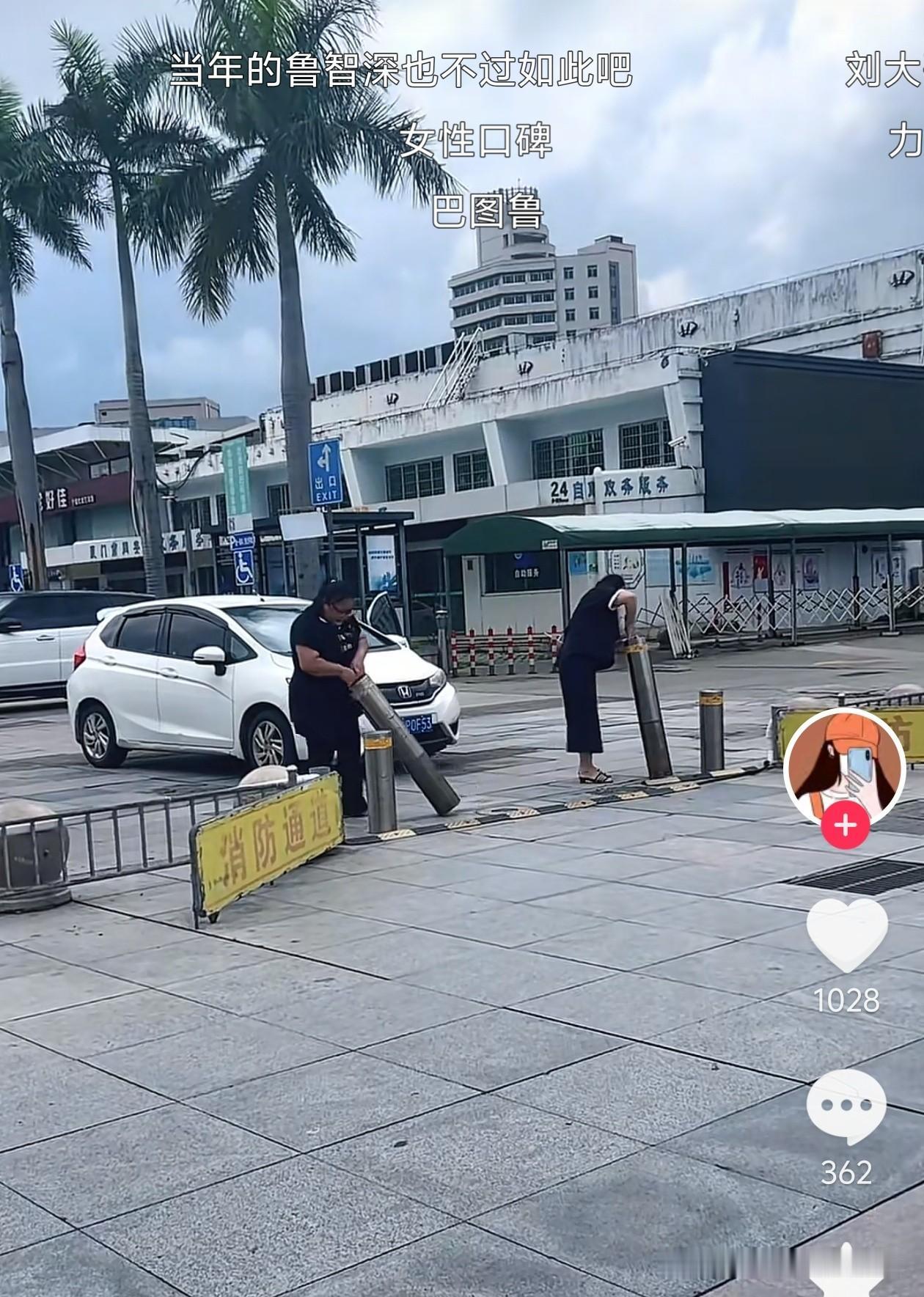 这么有力气为啥不把车直接抬过去呀？