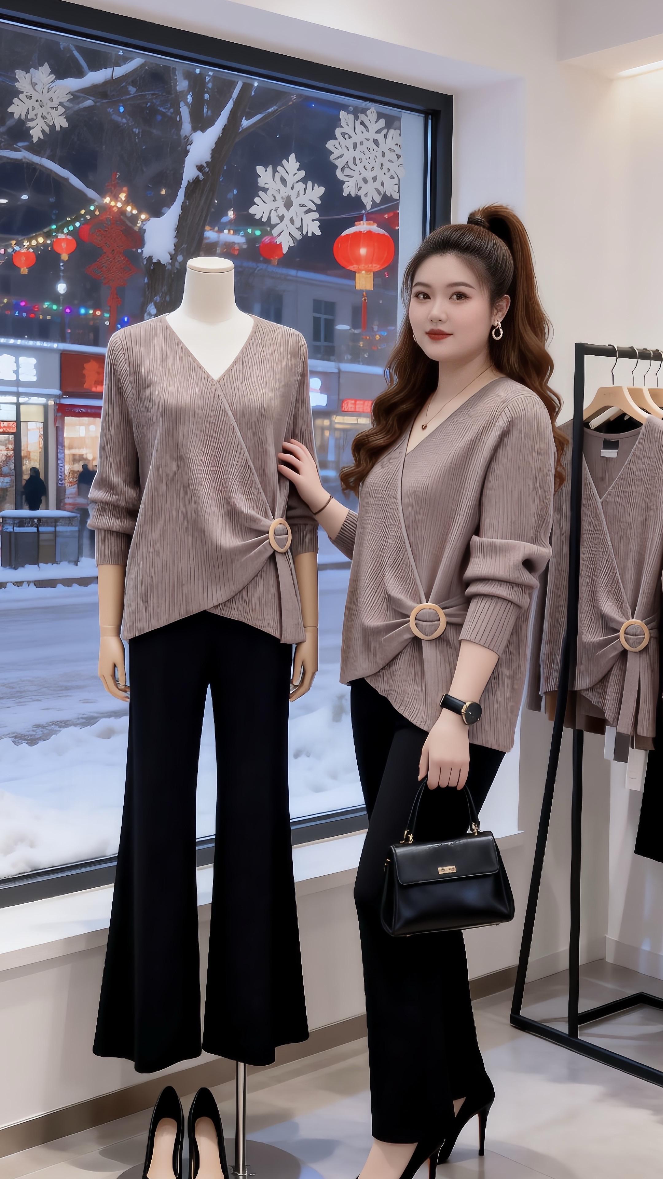 秋冬温柔姐感针织穿搭来了 微胖女生显瘦毛衣大合集找到了保暖还好看的跨年...