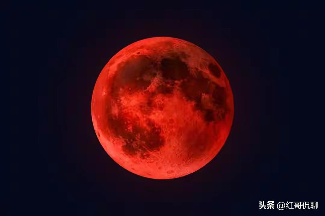 今年正月十五大红月亮，此场景再现需要到2072年了！