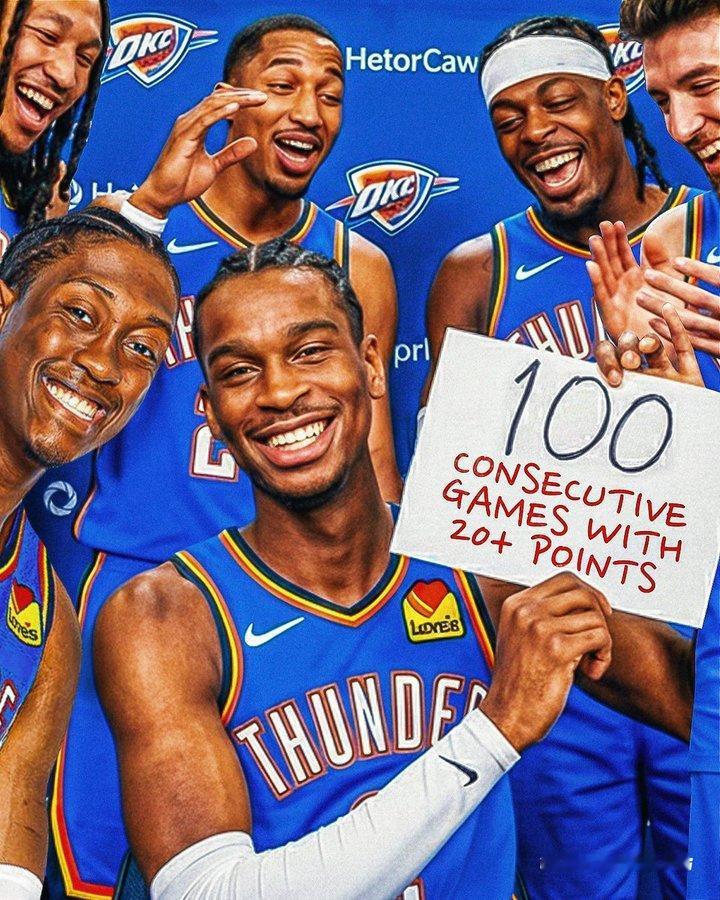 雷霆战胜灰熊亚历山大连续100场至少得20分 灰熊今天给了雷霆些许强度，但是依旧