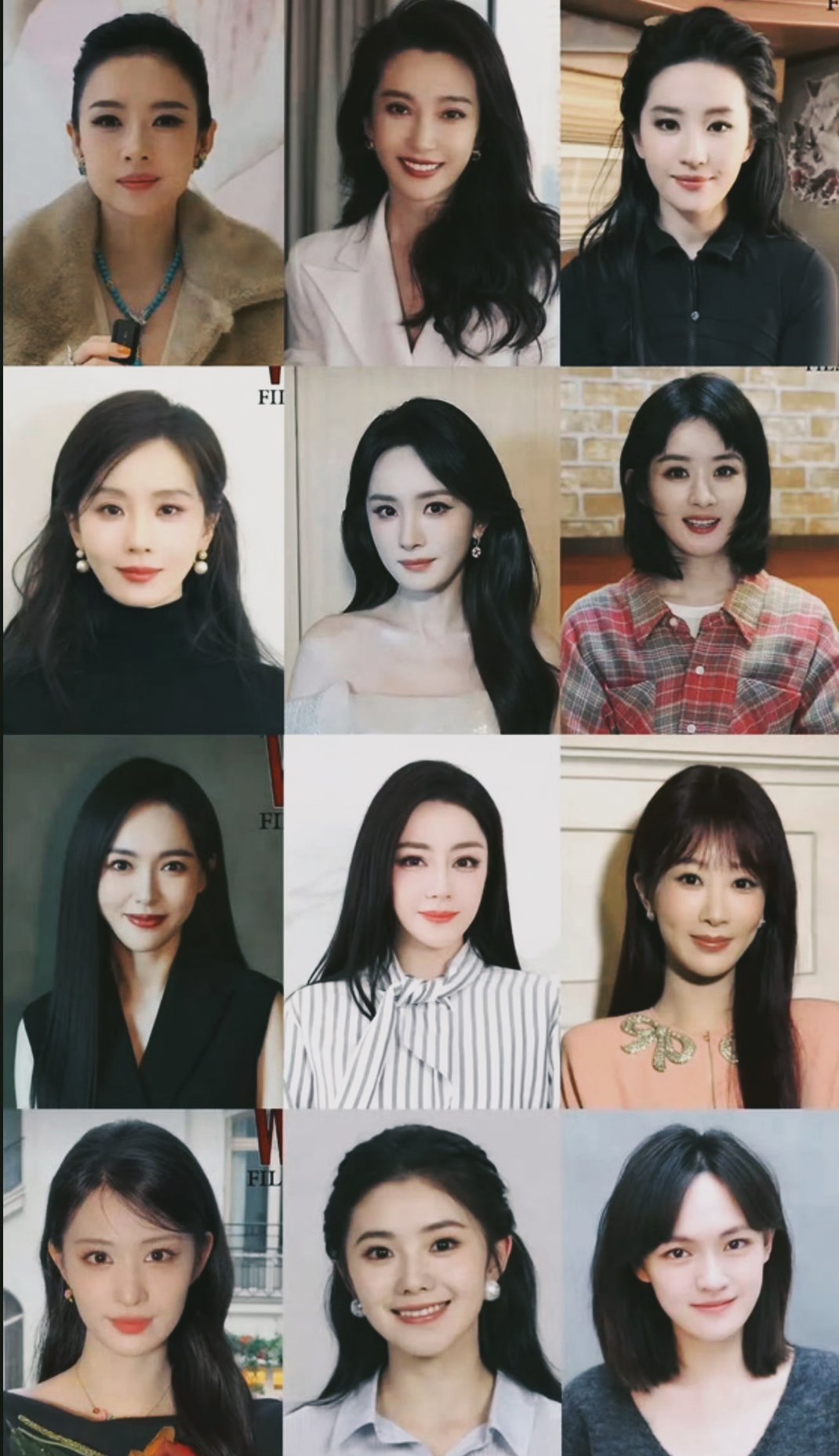 有人做了图，你们觉得谁一眼看起来最美，谁状态比较差 