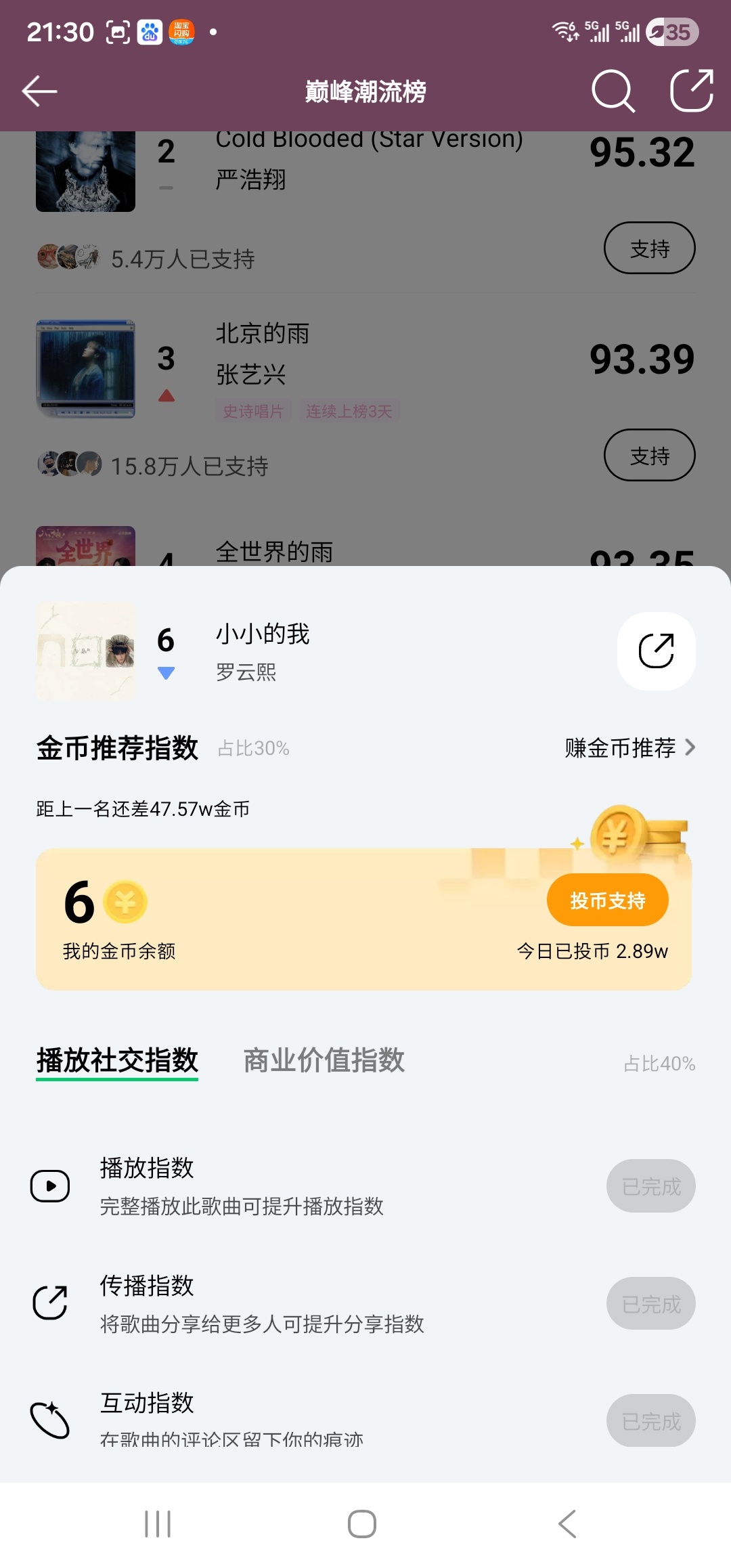 Q音这个榜可以做做，领金币 