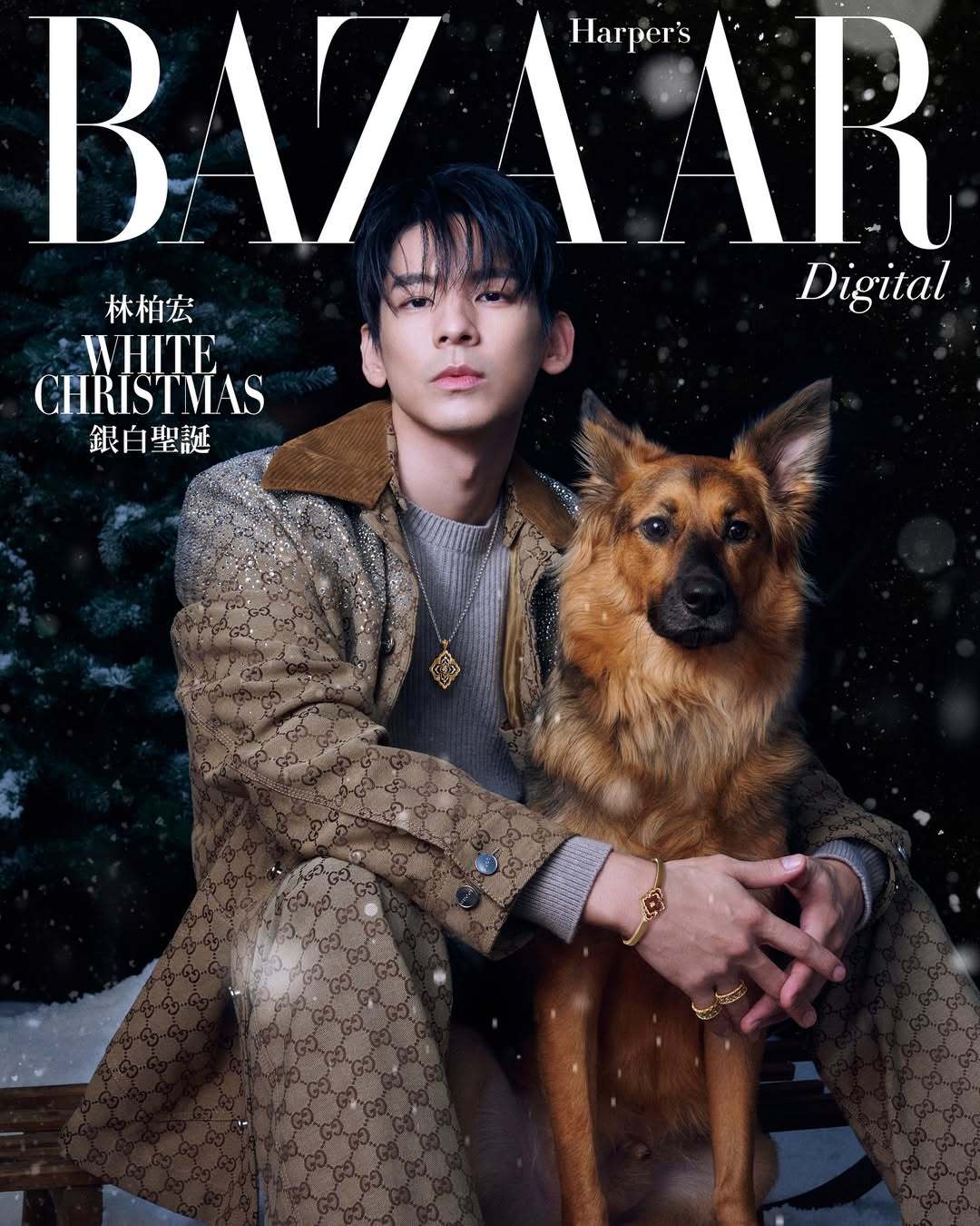 林柏宏和愛犬水哥登上台湾芭莎新刊封面🥹🥹🥹 