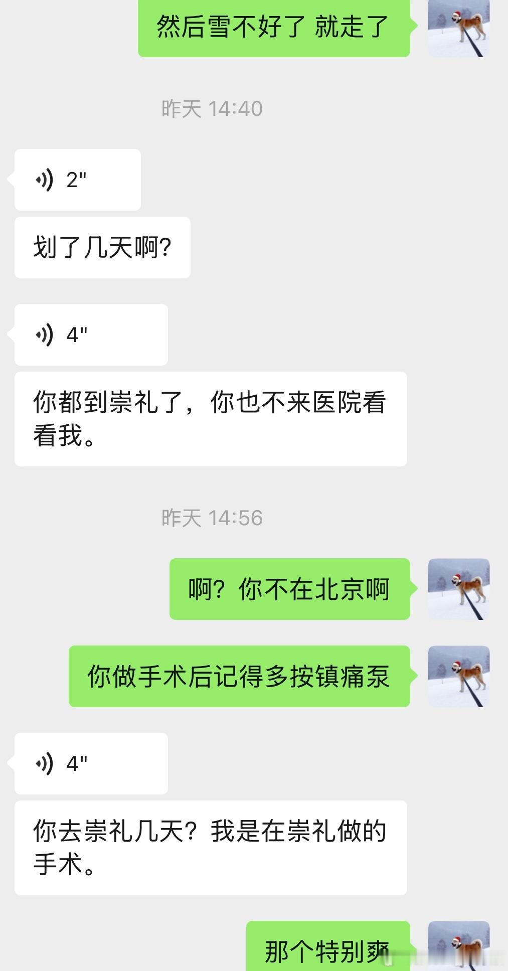 跟身边所有滑雪受伤进了医院骨科的朋友都推荐了镇痛泵。我的宗旨是，那既然已经摔断了