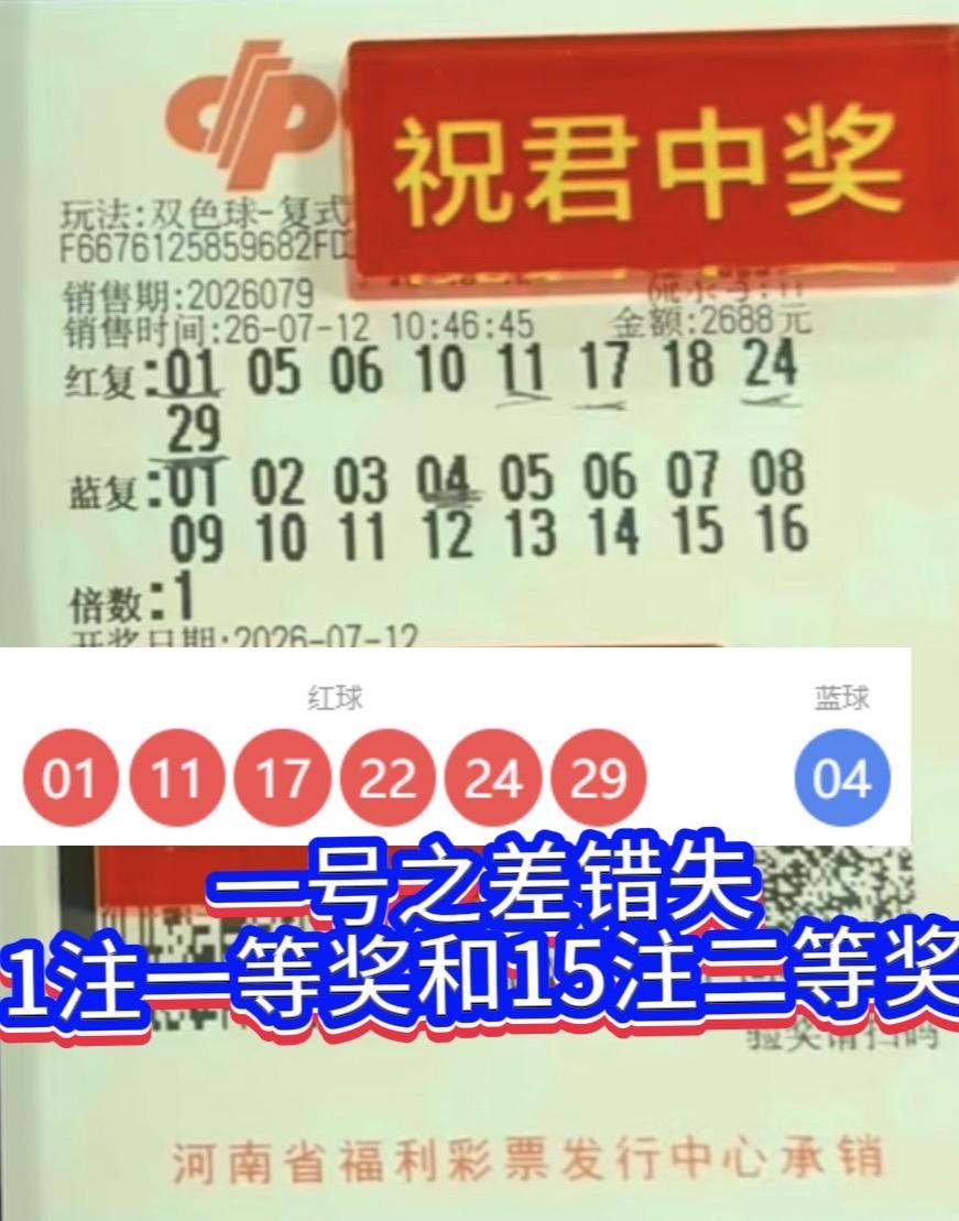 双色球第26079期开奖尘埃落定后，一位河南彩友的际遇令无数人唏嘘不已。当期全国