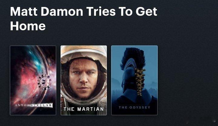 网友热评：“马特达蒙 的归家三部曲。” matt damonmattdamon 