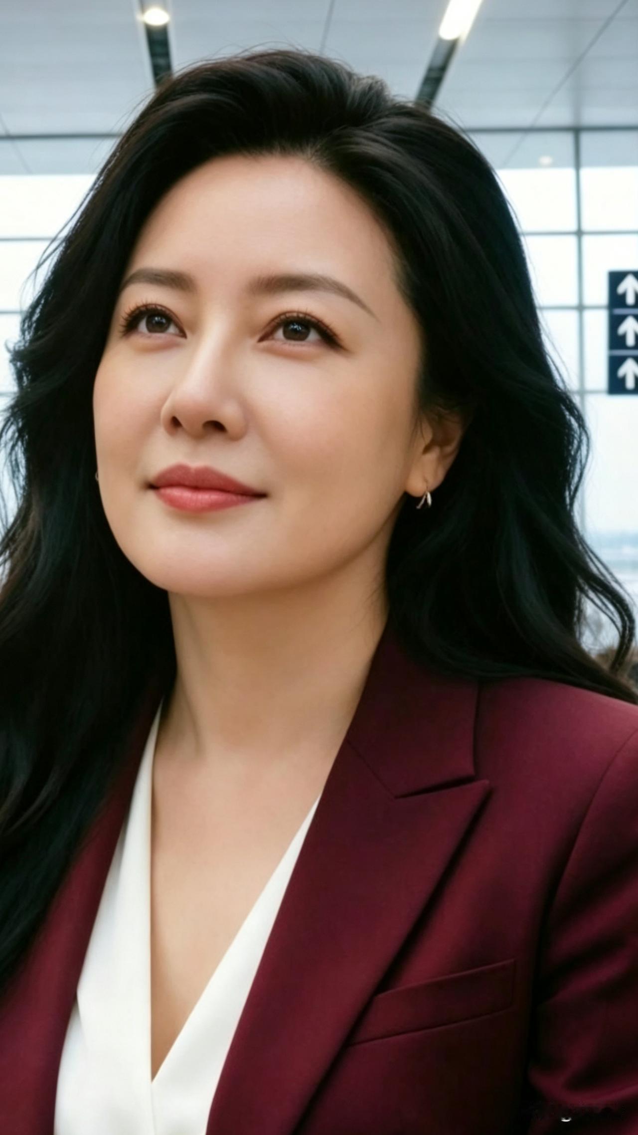 - 机场偶遇“职场精英”的我？😂
随手拍的一张，没想到西装这么显瘦。
感觉下一