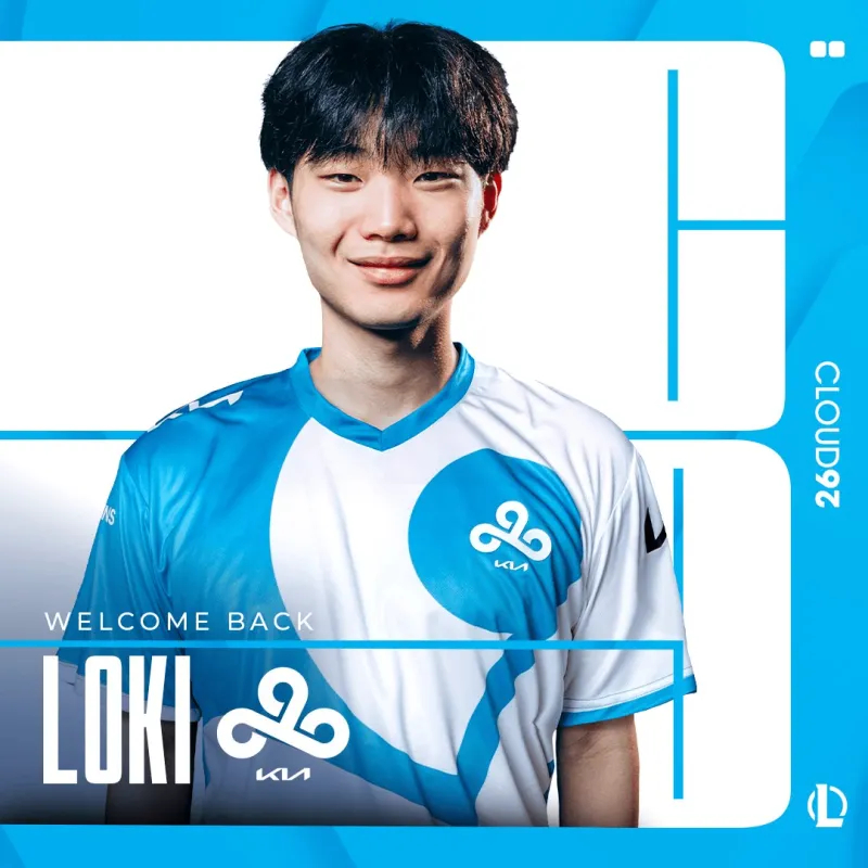 C9官宣一系列人员调整，其中第二赛段效力于LCK赛区BRO的韩援中单Loki加入