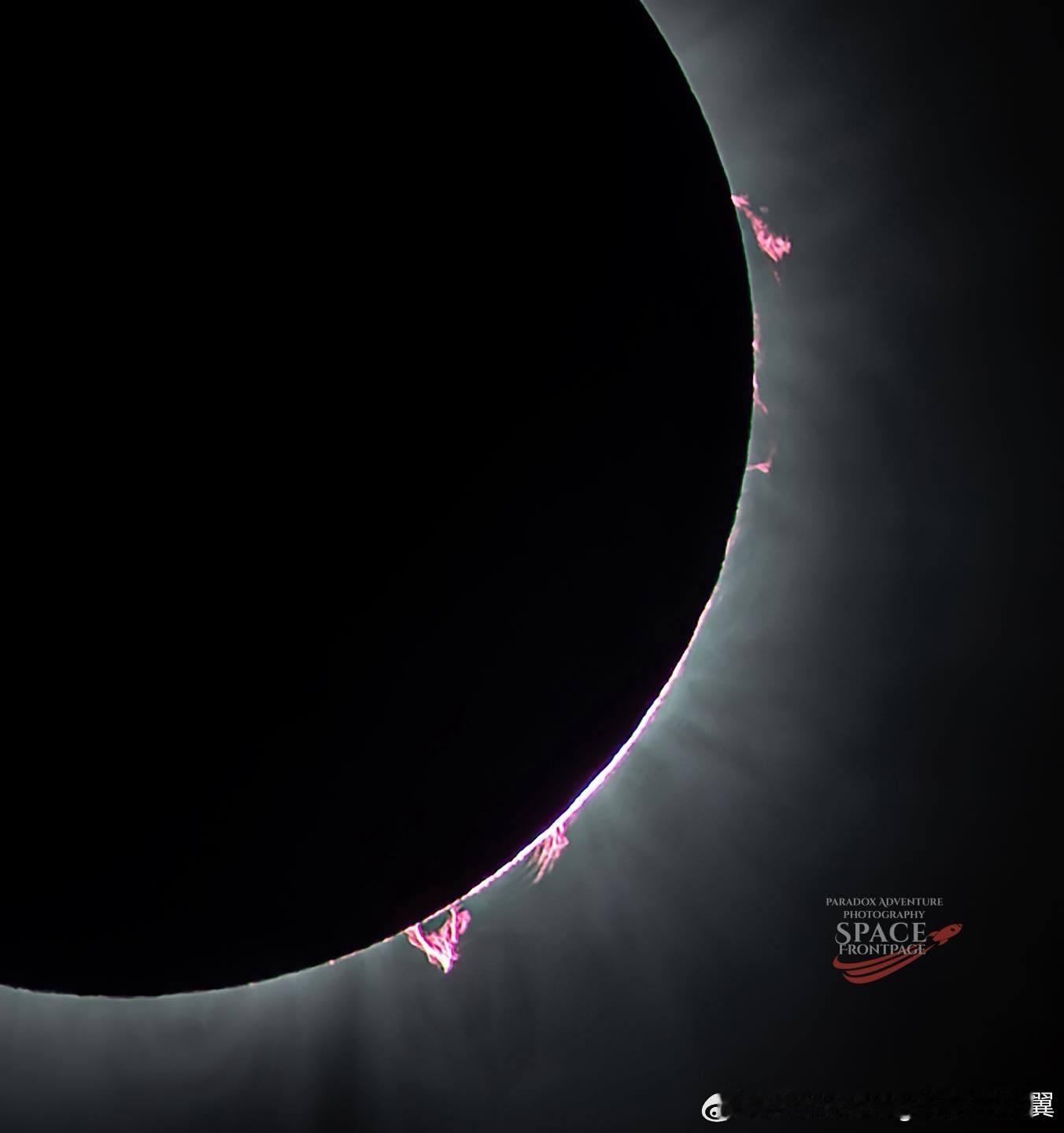 4月8日的美洲日全食。日全食带从墨西哥的马萨特兰进入，斜穿美国（经德克萨斯州、俄