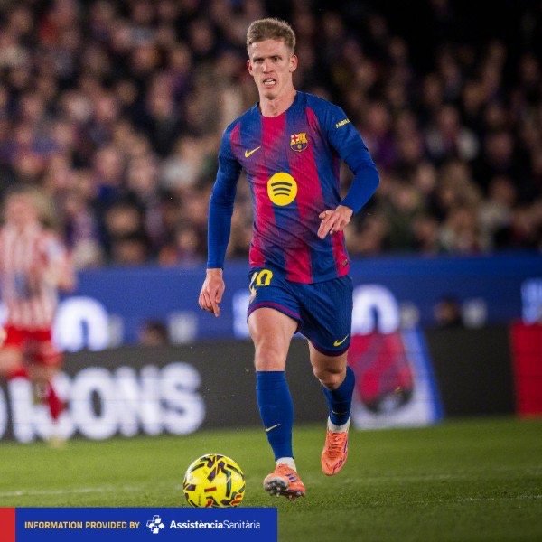 ❗巴萨伤情通报一线队球员奥尔莫在周二对阵马德里竞技的比赛中左肩关节脱位。经过检查