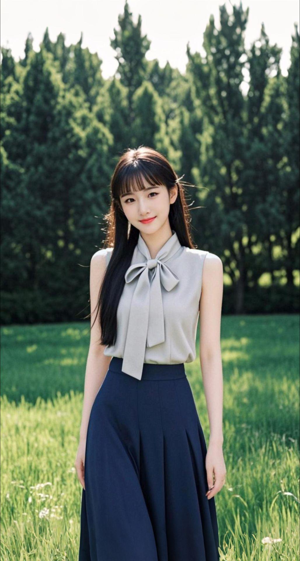 AI扩图 AI青坪温婉淑女
