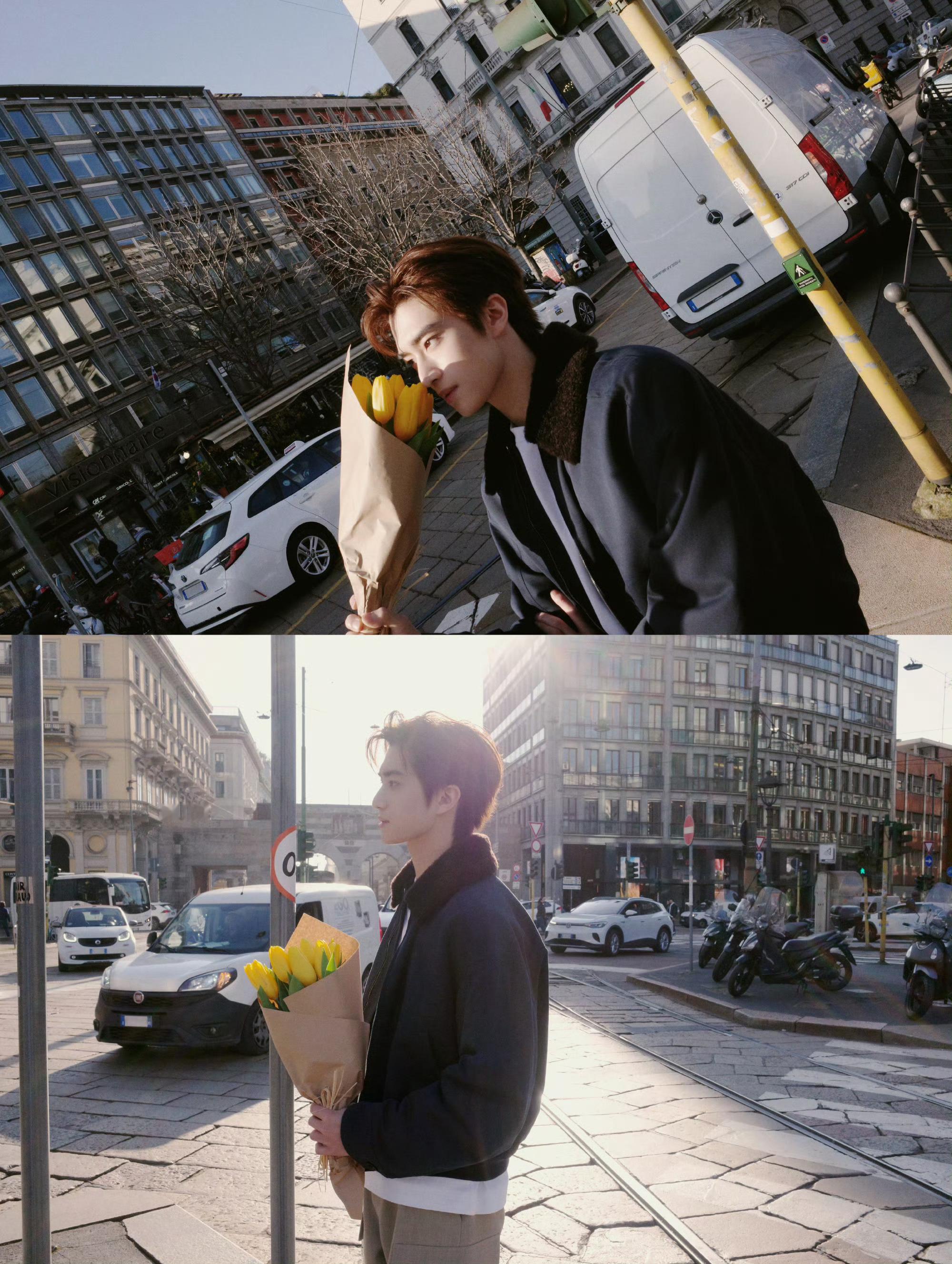 张康乐 ｜米兰时装周 张康乐开启🔛米兰时装周期待张康乐在Bottega Ven