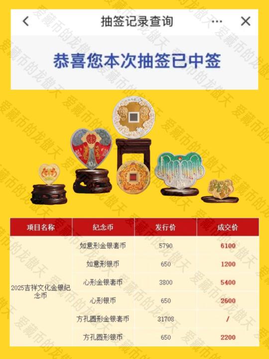 心形银币，你中签了吗？