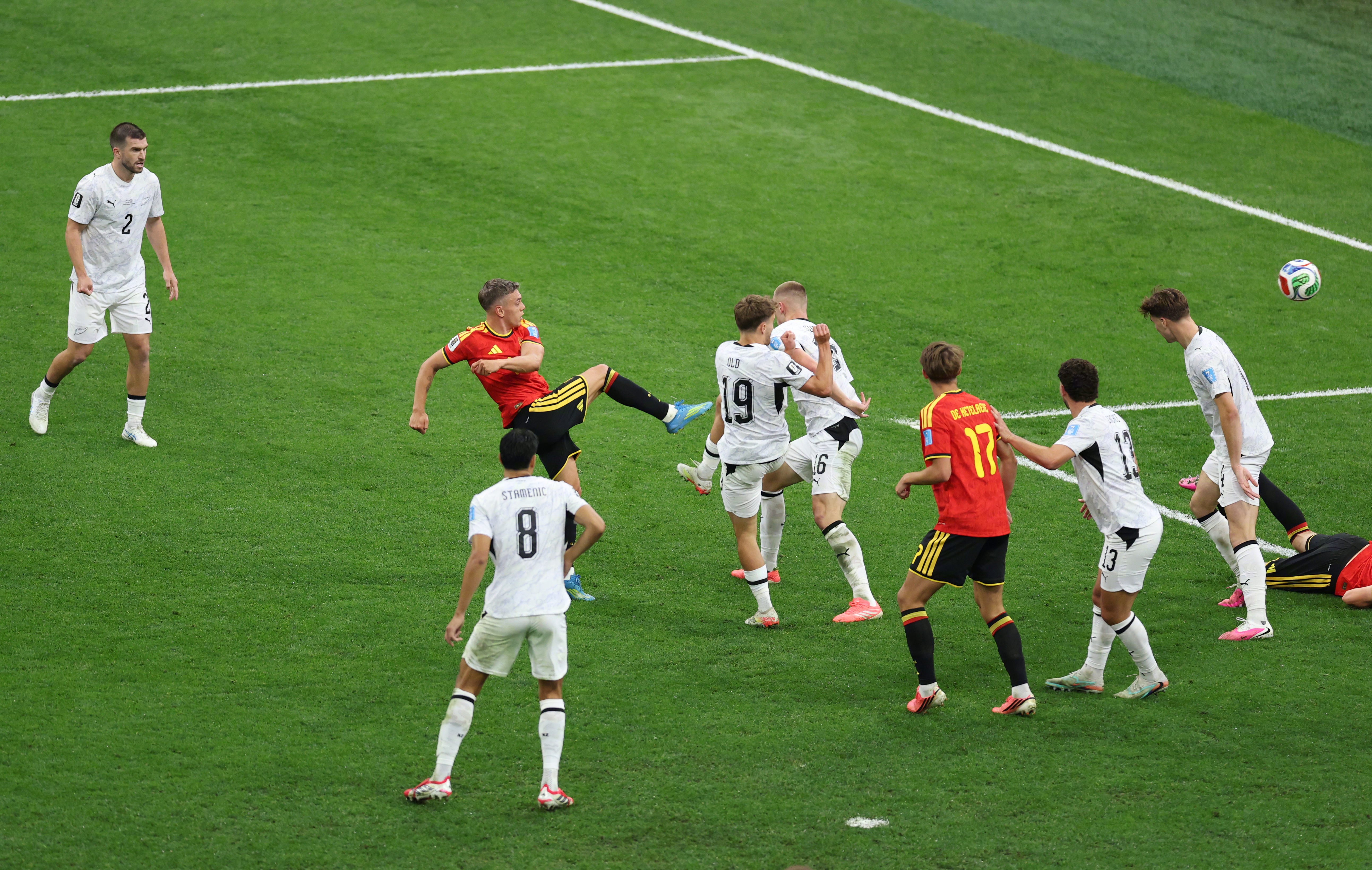 全场比分丨新西兰 1-5 比利时⚽️特罗萨德梅开二度8名英超球员登场🔽新西兰：