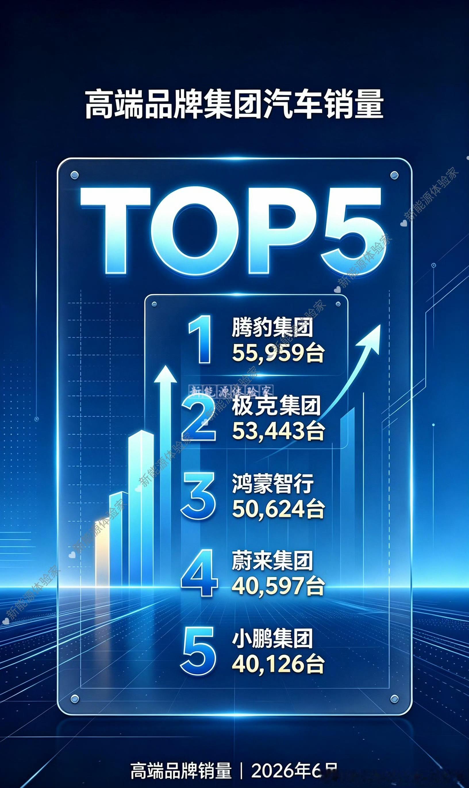高端品牌集团汽车6月销量TOP5新鲜出炉腾豹集团(腾势方程豹)55959台强势登