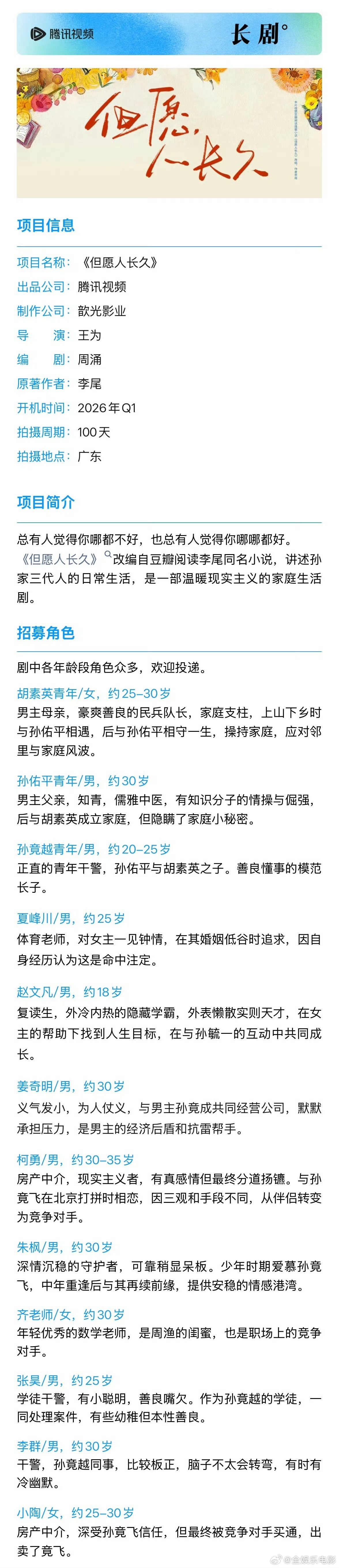 但愿人长久演员阵容 《但愿人长久》演员阵容：张晚意、沈月、付辛博、萨日娜、丁勇岱