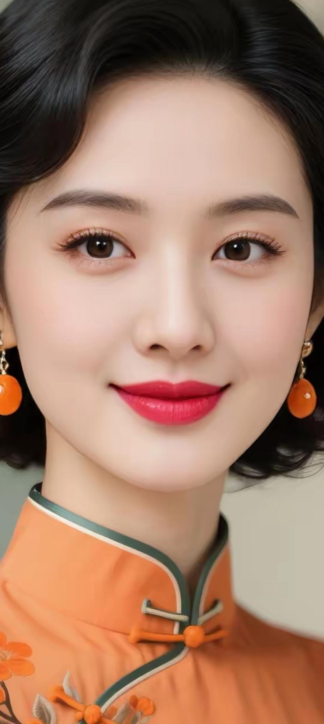 优雅东方美，一抹橙装惊艳时光🌟