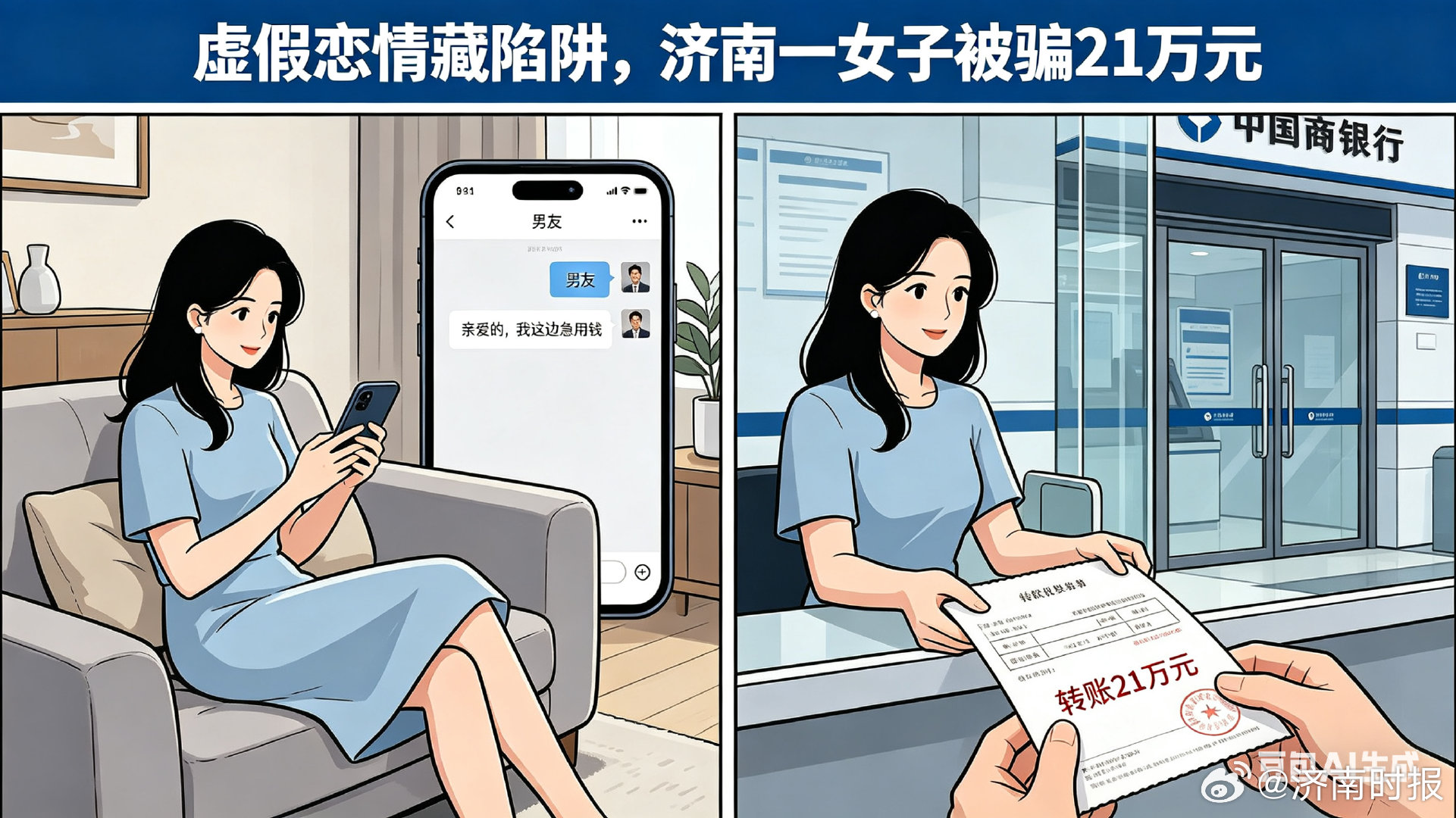 【嘘寒问暖、温柔体贴......#女子网恋1年多被骗21万元#】2024年年底，