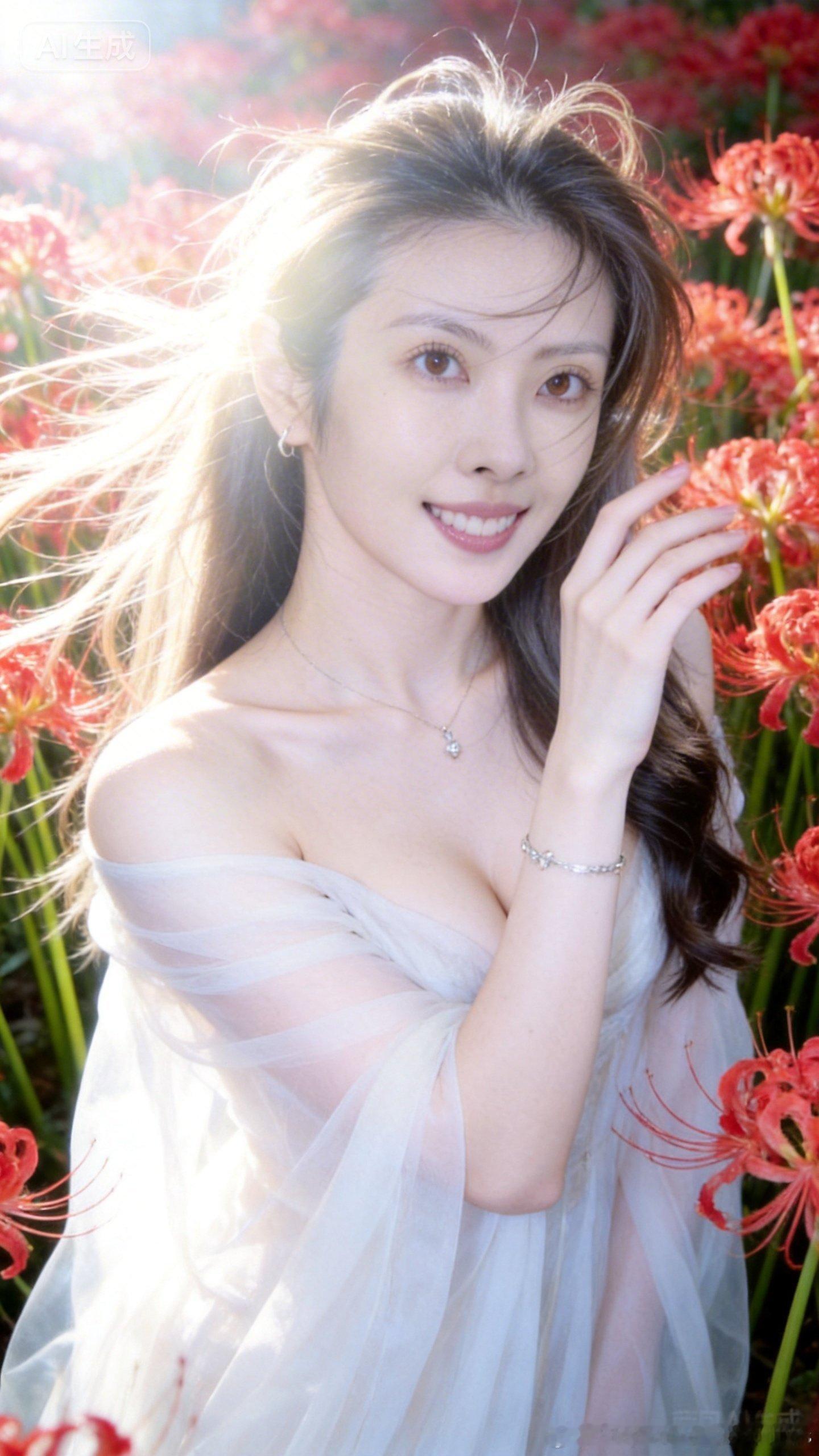 🌺✨发丝乘着光瀑起舞，红与蓝在肌肤上跳圆舞曲💃，自信是最耀眼的滤镜🌟🌿?