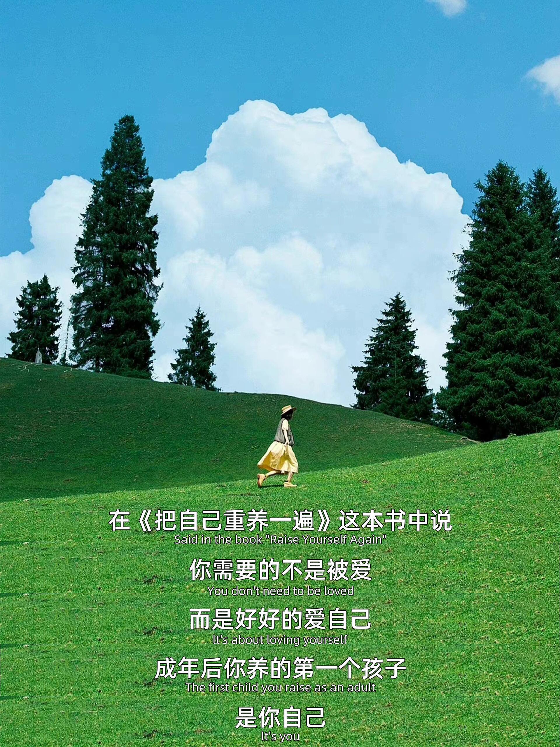 一直以来就是被这段话治愈，成年后你养的第一个孩子就是你自己。其实世界是一个巨大的