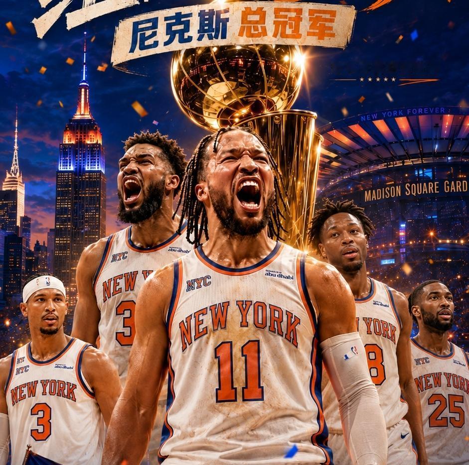 NBA新王诞生！
刚刚结束的2026赛季NBA总决赛
由纽约尼克斯客场对阵马刺