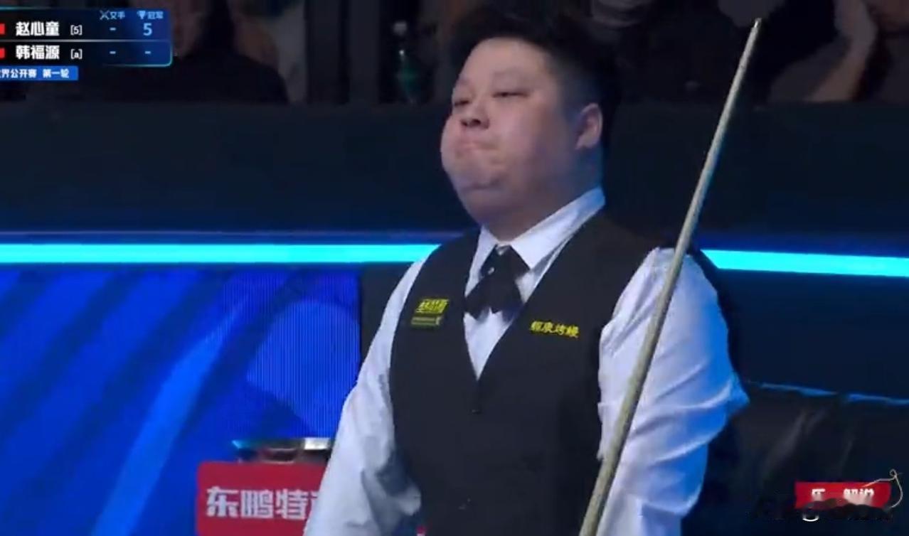 韩富源能通过激烈竞争拿到外卡，说明他已经是业余选手中的顶尖高手，但可以看出和赵心