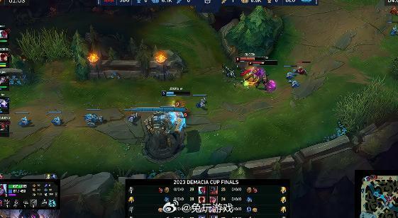 【#2023德玛西亚杯# 决赛BLG vs JDG】

BLG下路打出线杀，击杀