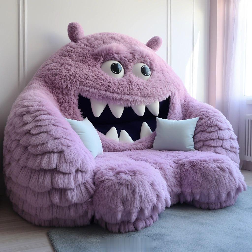 Midjourney 小怪物沙发，看着就很舒服😌 ​​​