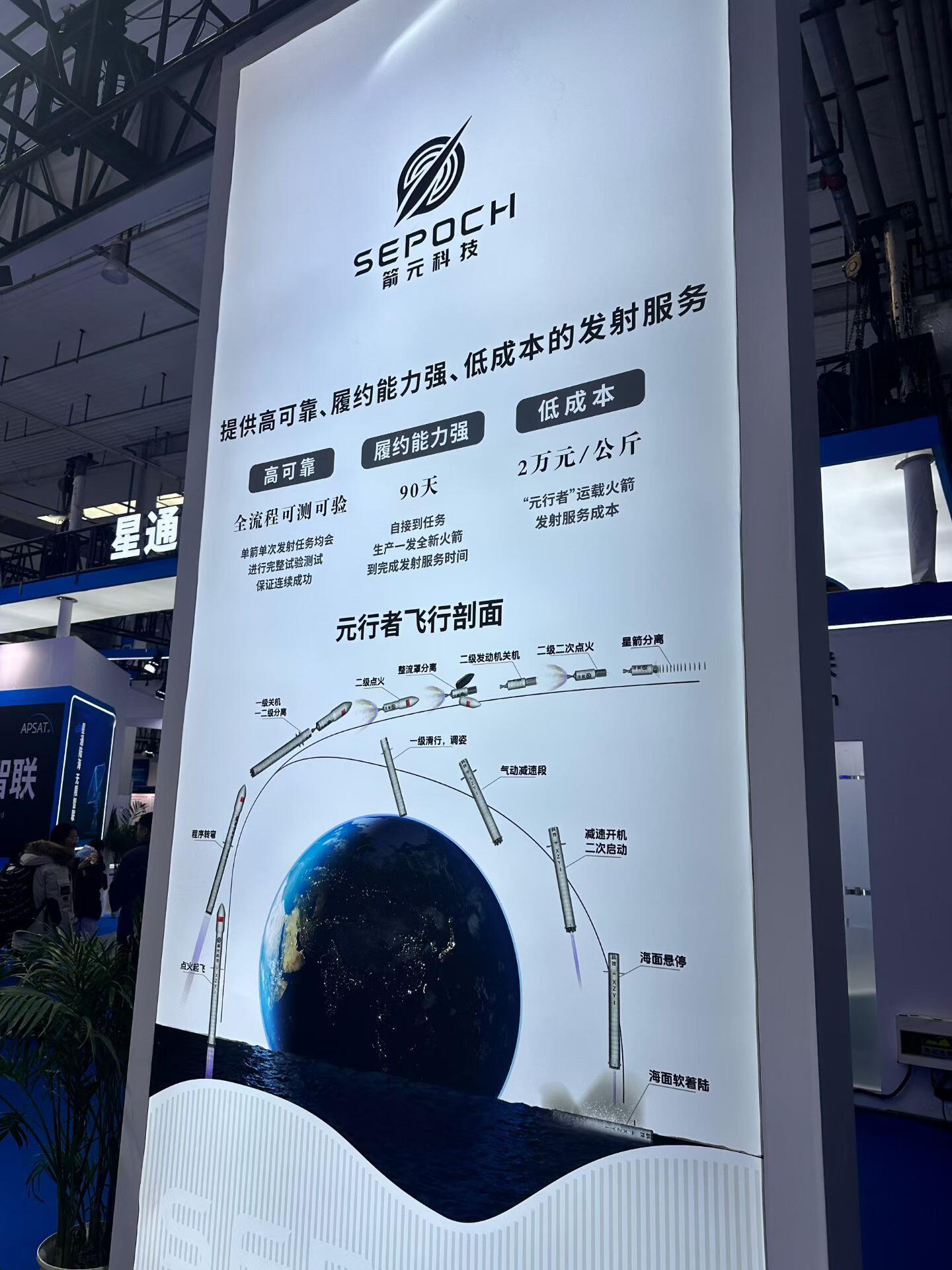 箭元科技元行者一号(XZY-1)运载火箭是一款中大型可重复使用液氧甲烷运载火箭，