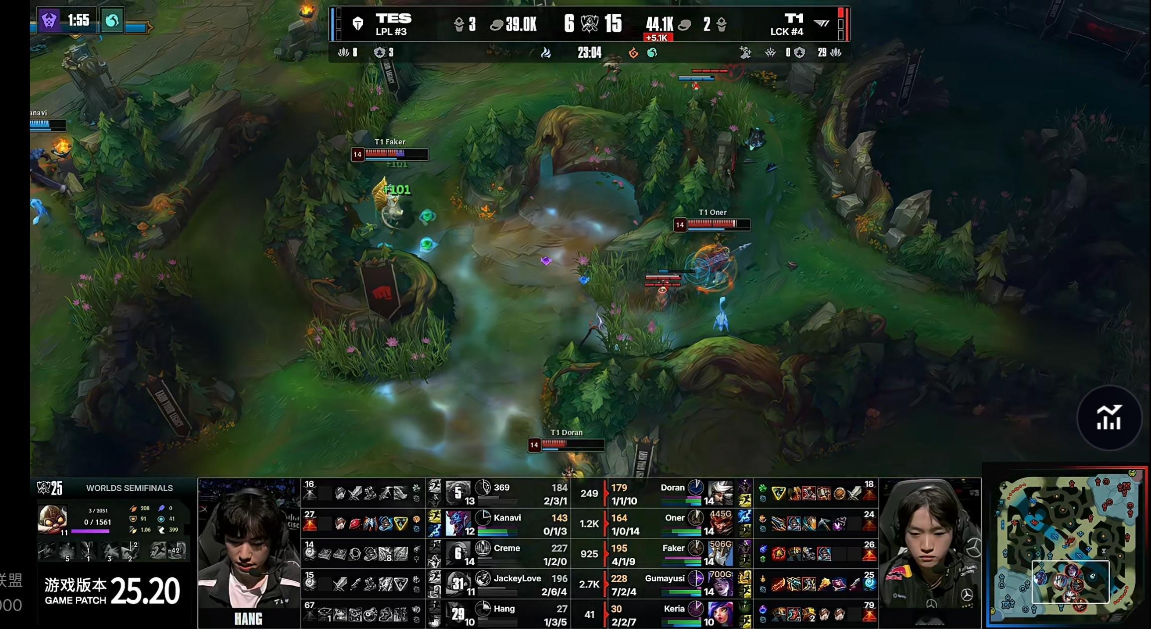 T1对战TES 3-0 打卡下班，除了阿水 TES 其它人包括教练纯人机 ​​​