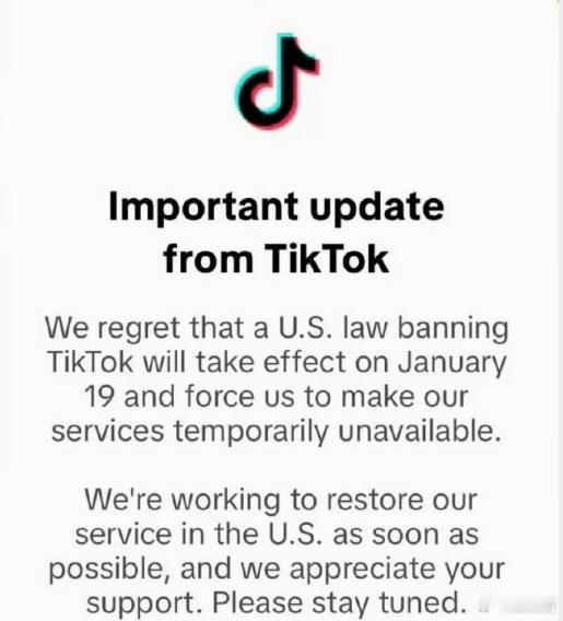 TikTok停止在美服务 够刚，小红书的火爆还要持续了，不知道特朗普上任TikT