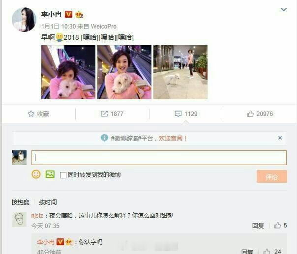 看到董璇说天天有人哭错坟突然想起了李小璐出事的时候很多人去骂李小冉，气的她回复“