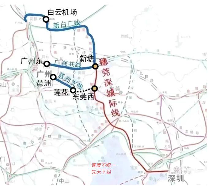 穗深城际铁路，广州北站至深圳前海全长约169公里冲刺年底全线开通，定位是珠江三角