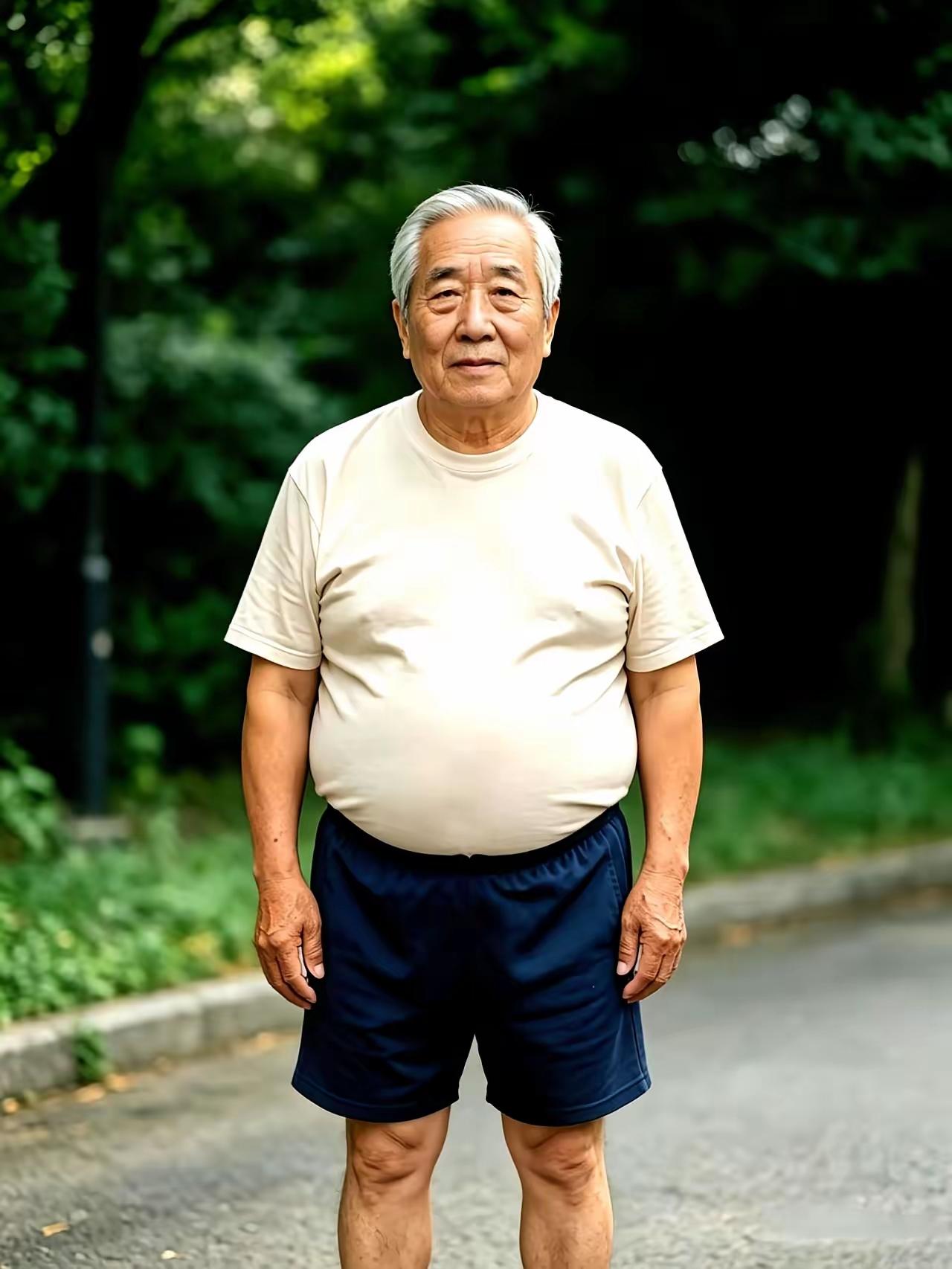 标配！
上了岁数，就这形体！两头尖尖中间圆圆，大腹便便杨柳细脖，腿细的好像难以支