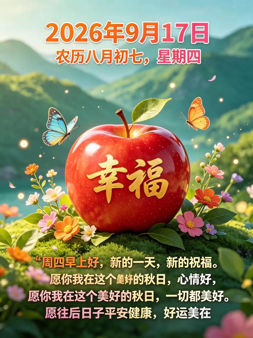 [福]2026./9月17日，秋高空气净，秋韵胜画廊[福]

☘️🌸清秋晨露微