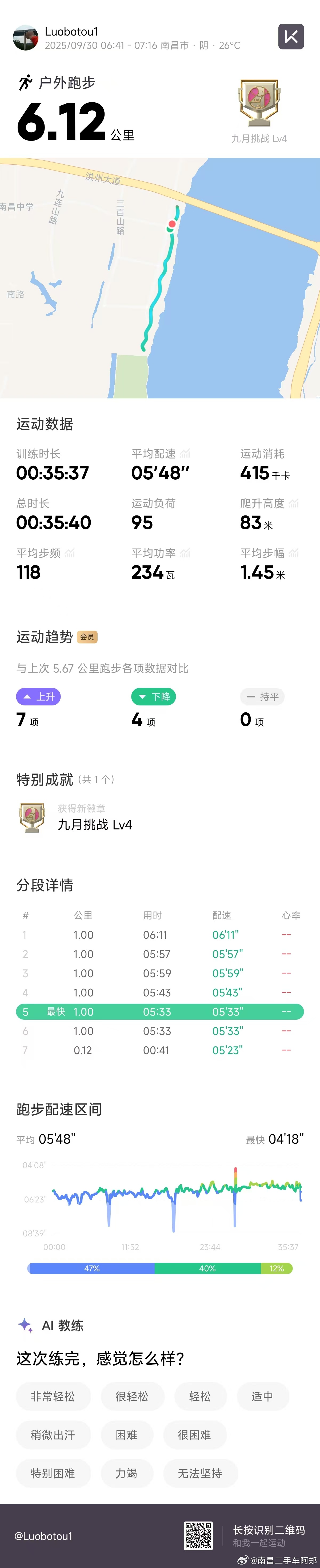 继续跑[努力][努力][努力] ​​​