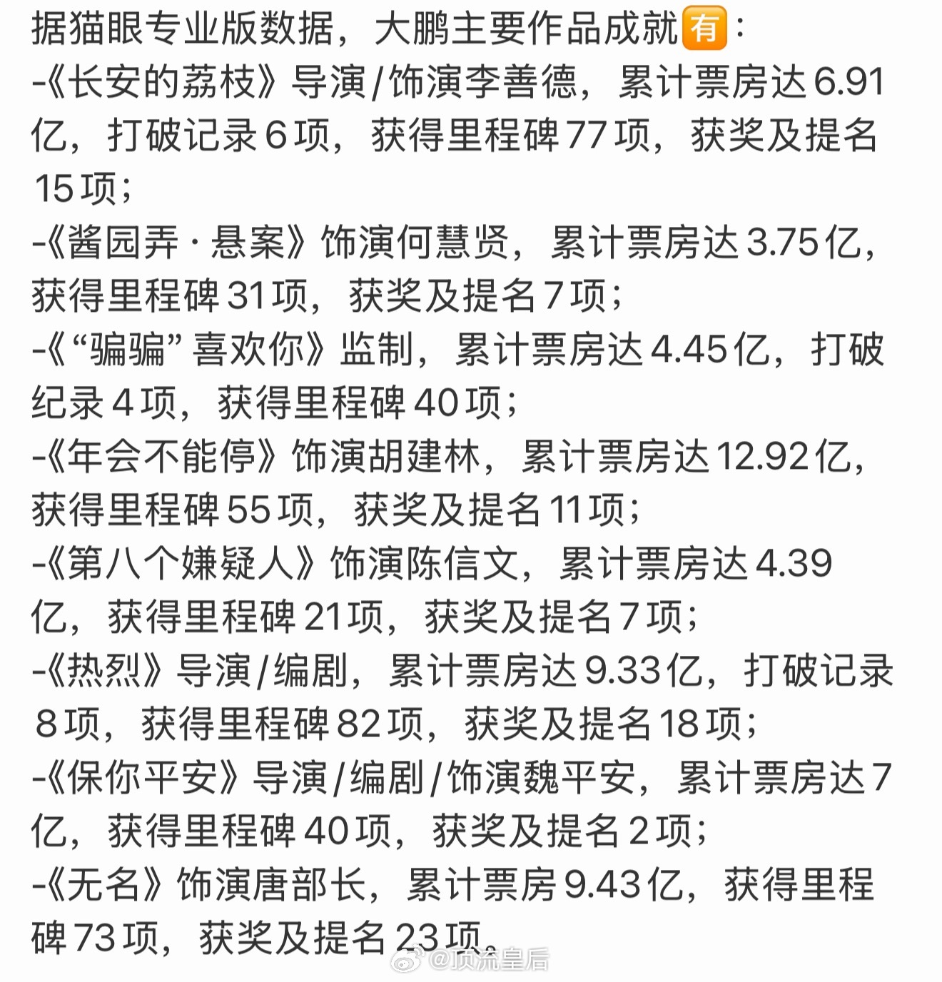 大鹏和陈思诚，谁导演的电影更有票房号召力，大家会更想看谁的电影？ 